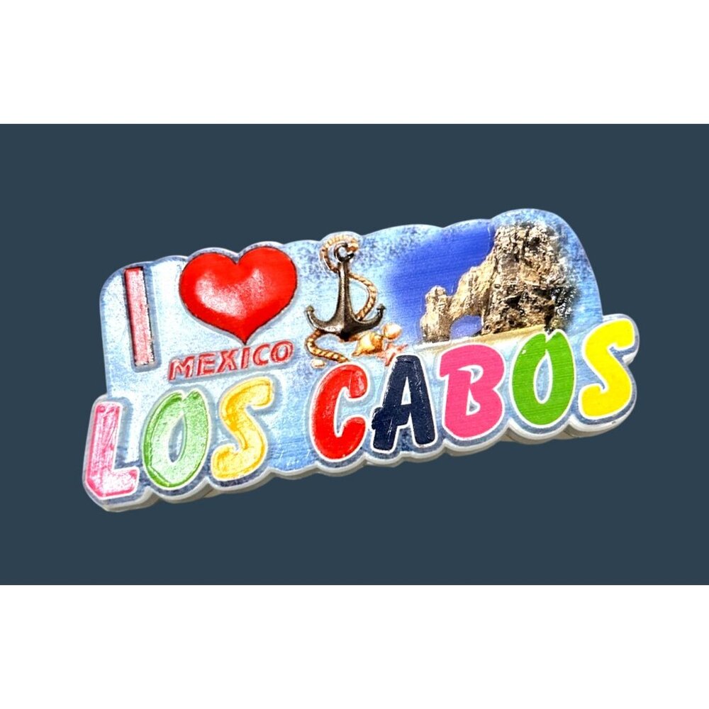 I Love Mexico Los Cabos Colorful Souvenir Magnet For Refrigerator Or Office Deco - Picture 2 of 5